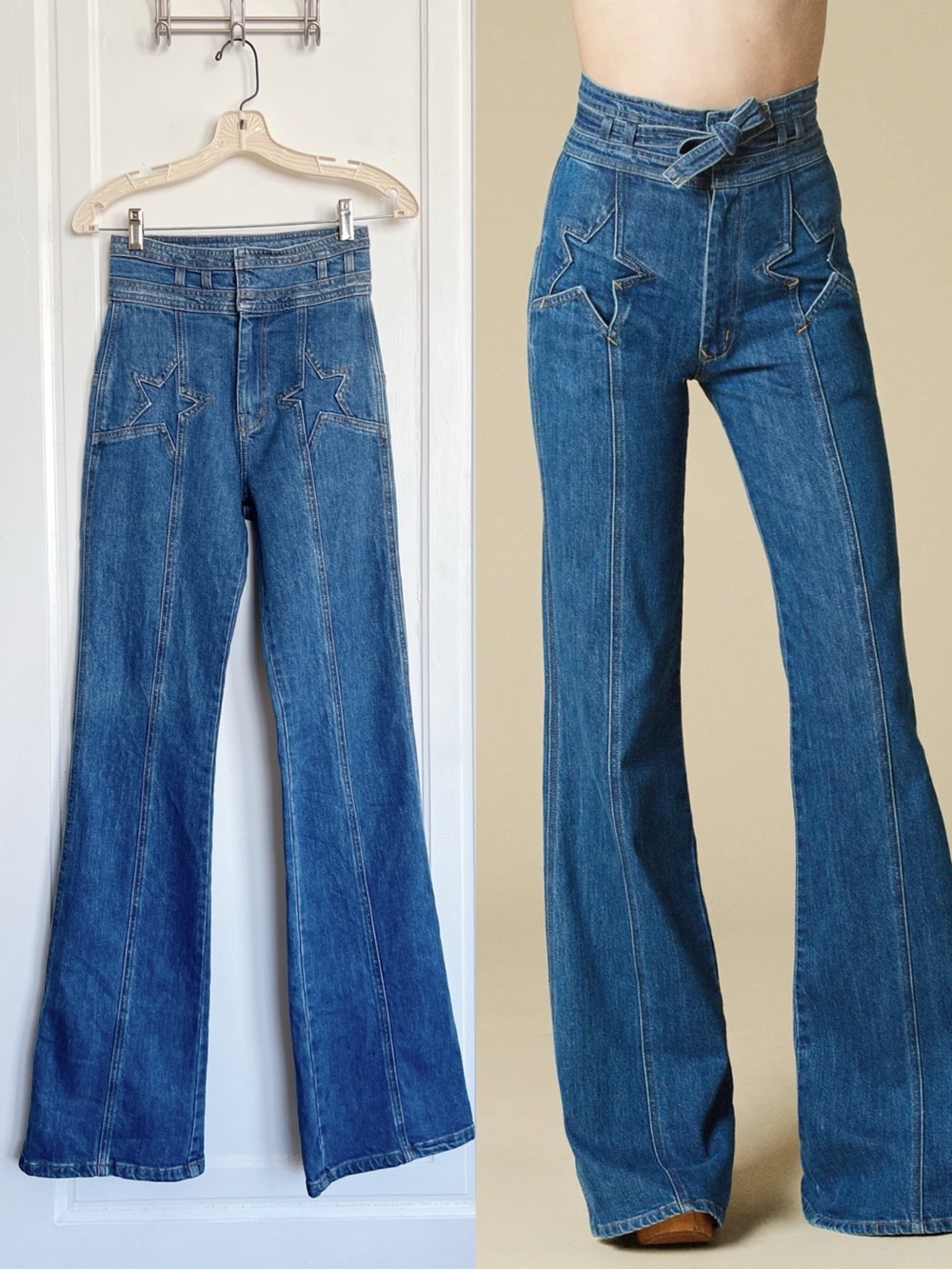 Stoned Immaculate • Super Star Jeans in Filmore high rise blue flare